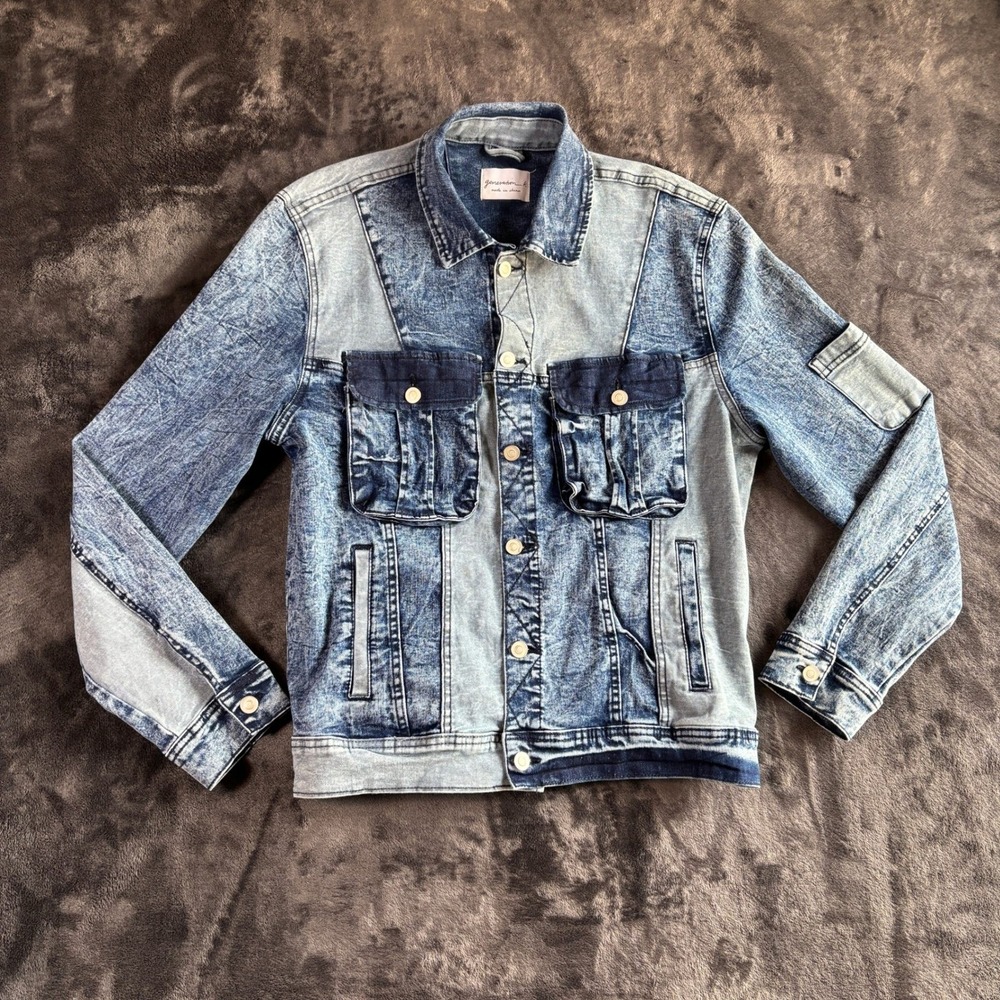 Ntmb Styled Women's Patchwork Denim Jacket Acid W… - image 6